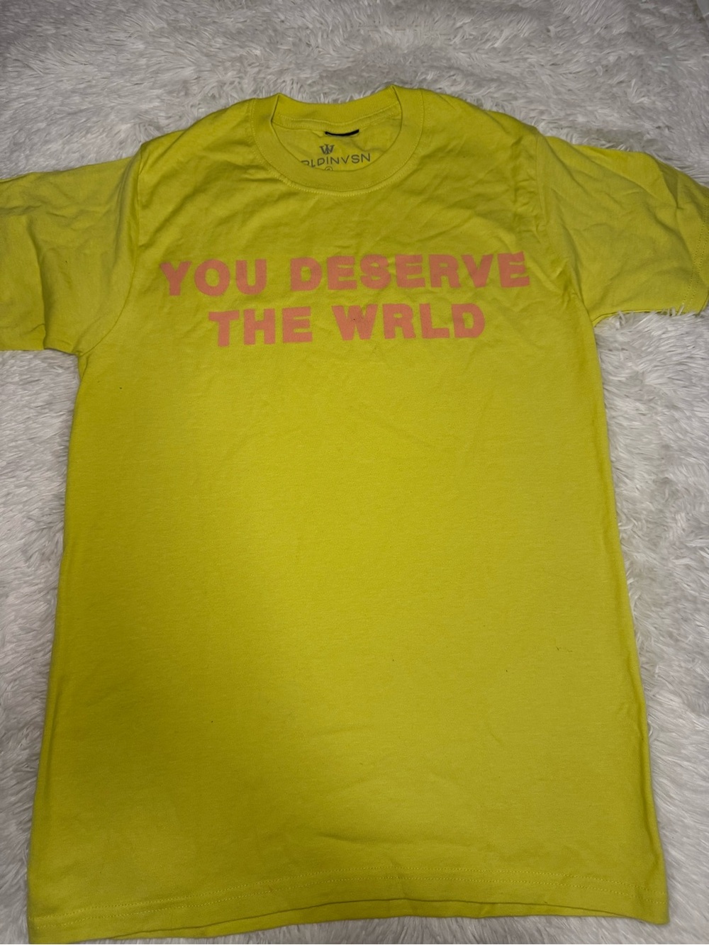 YOU DESERVE THE WRLD Short Sleeve Tee - Yellow